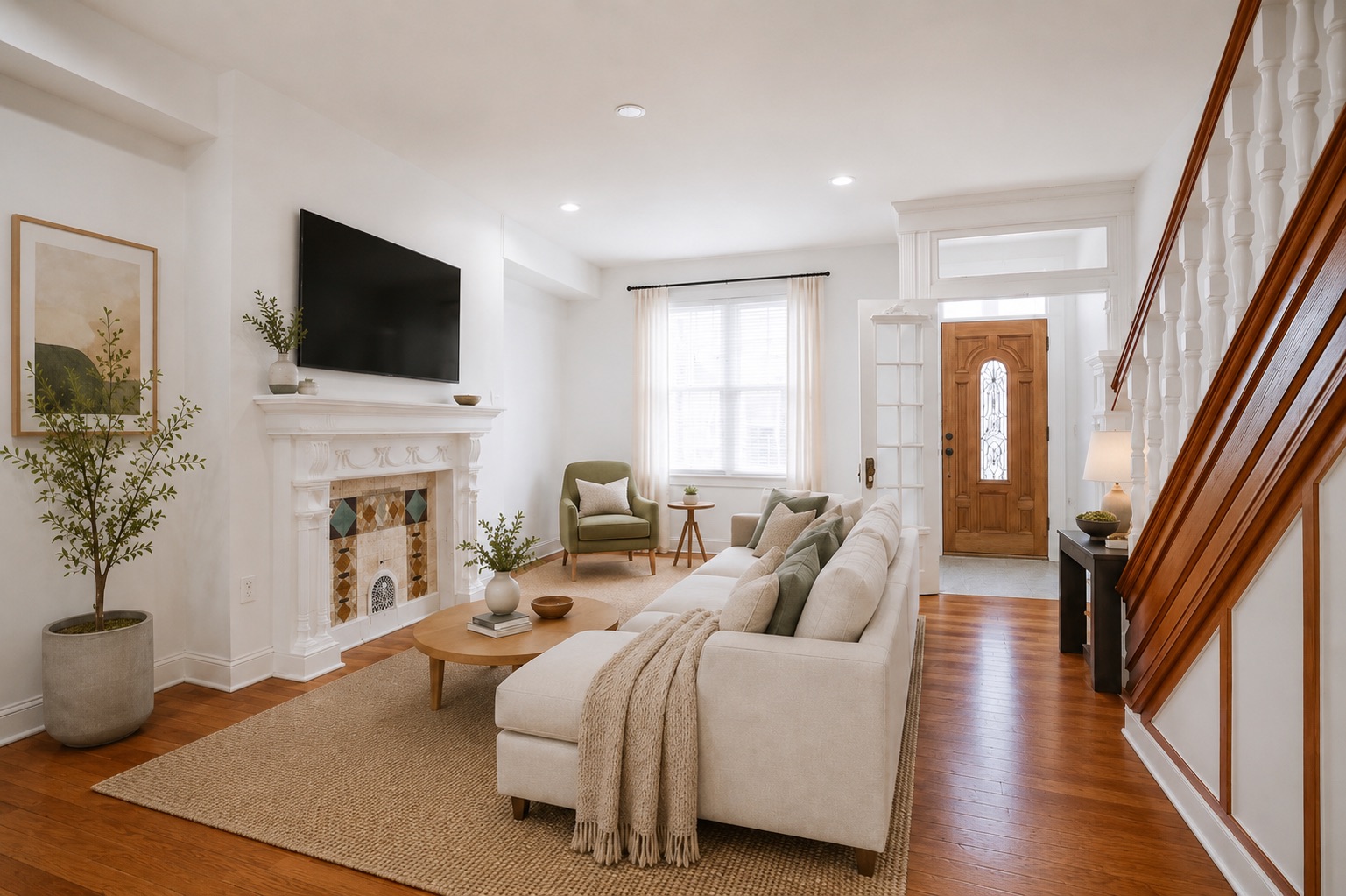 Living room, second angle, at 2138 Morris St